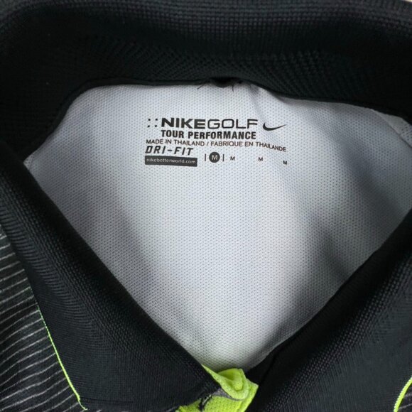 Nike Golf Tour Performance Polo Shirt Adult Mens Medium Gray Green Short Sleeve - Picture 5 of 12